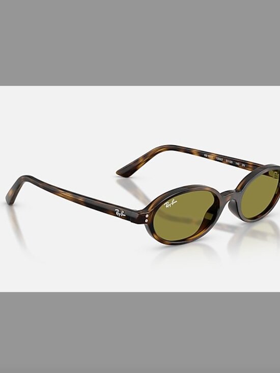 NEW Ray-Ban Khal Bio-Based Sunglasses in Polished Havana Tortoise/Green Lens main image 7